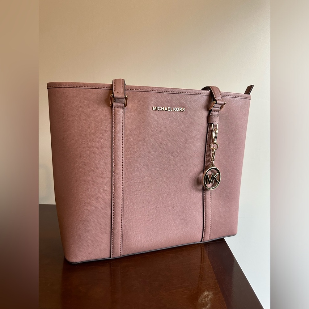 Michael Kors Saffiano Leather Tote - Light Wear - Picture 9 of 12